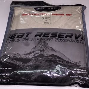 7 Apparel Heat Reserve Thermals Size Large Cream